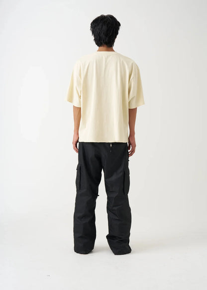 7 OZ Raw Edge Oversized Cropped T-Shirt