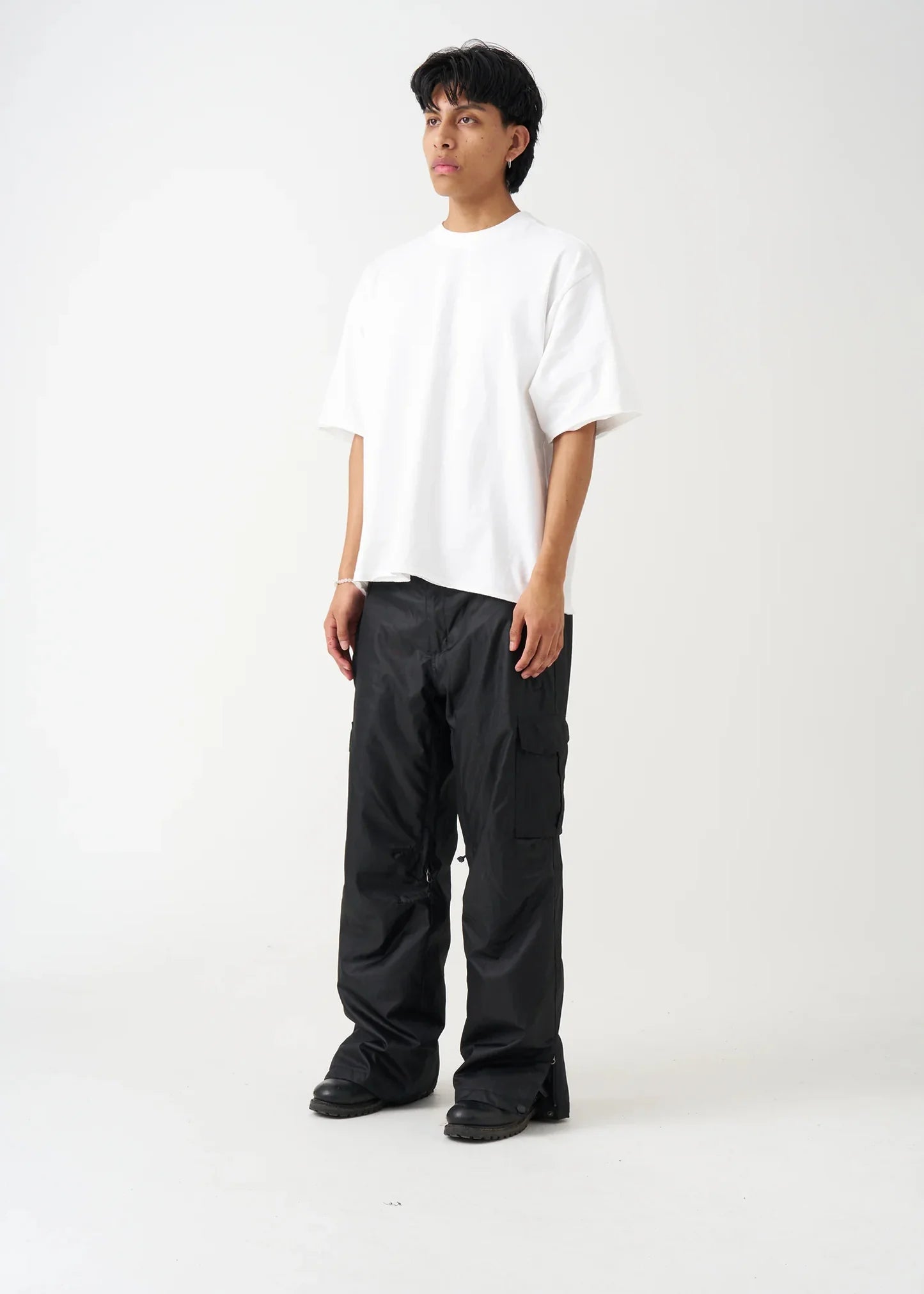 7 OZ Raw Edge Oversized Cropped T-Shirt