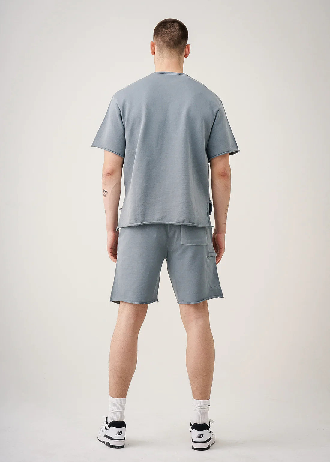 11 Ounce French Terry Garment Dye Raw Edge Short Set