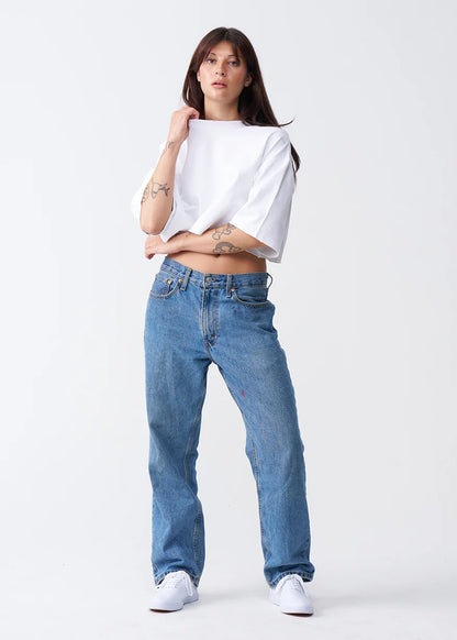 10 OZ Oversized French Terry Garment Dyed Crop Top T-shirt