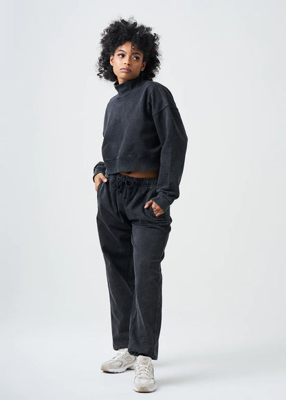 14 Ounce French Terry Garment Dyed Mock Neck Sweatsuit