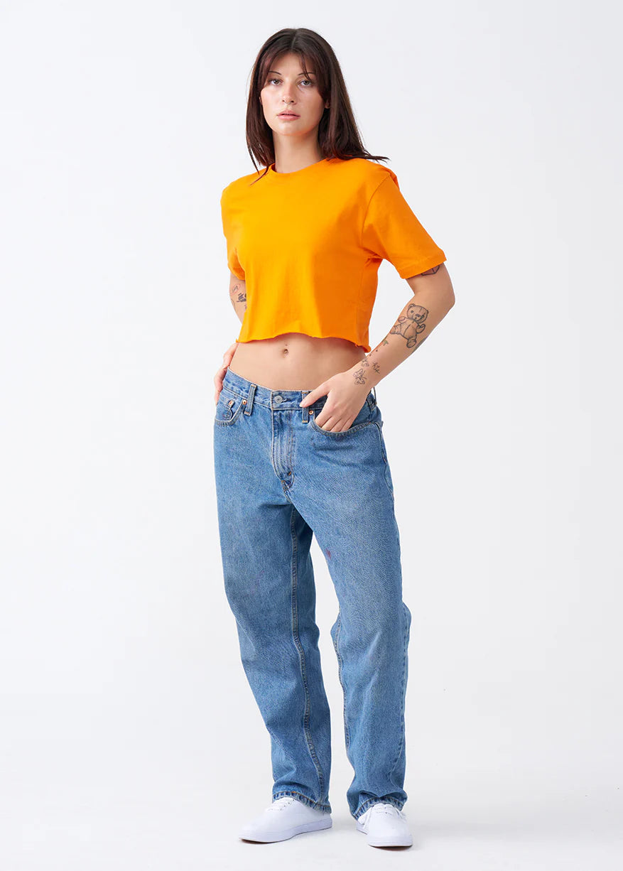 Combed Cotton Crop Top T-Shirt (XX-Large+)