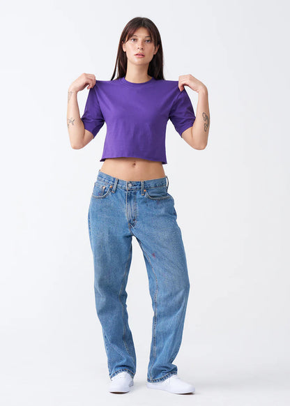 Combed Cotton Crop Top T-Shirt (XX-Large+)