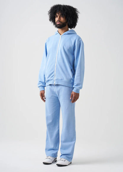 14 Ounce Two-Way Zip Garment Dyed French Terry Sweatsuit